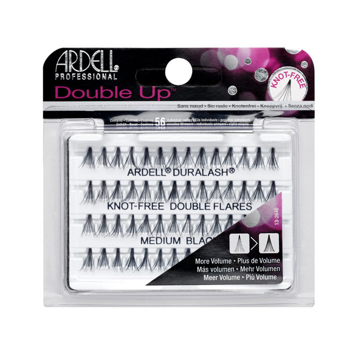 Ardell Double Up Individual Knot-Free Double Flares Medium Black