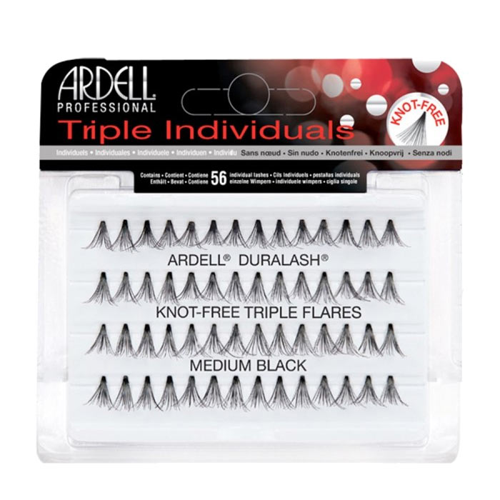 Ardell Triple Individuals Duralash Knot Free Flares Medium Black
