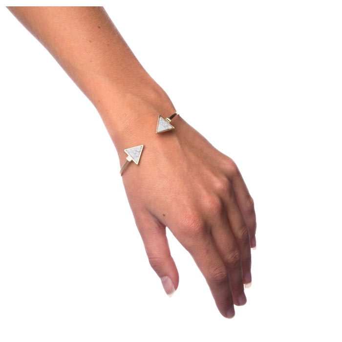 Armband White Marble - Small Triangle