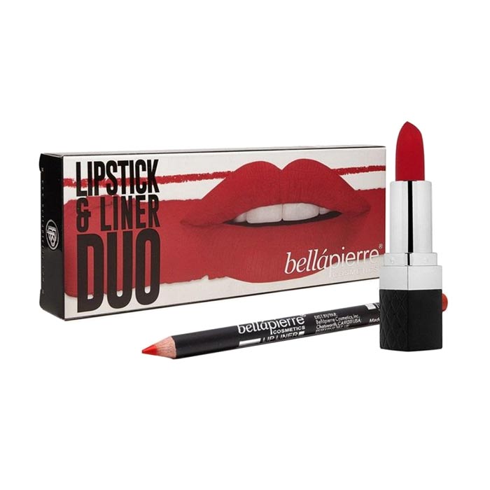 Bellapierre Lipstick & Liner Duo - Fire Red