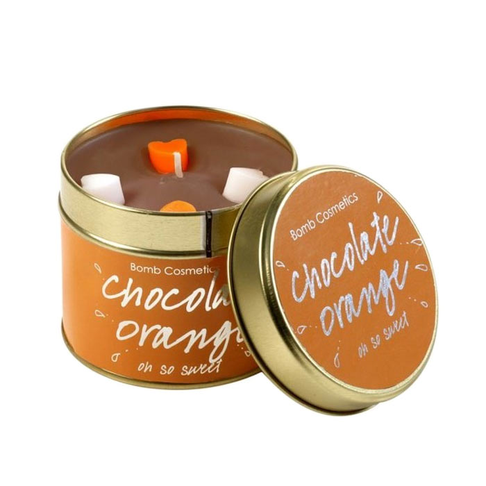 Bomb Cosmetics Tin Candle Chocolate Orange