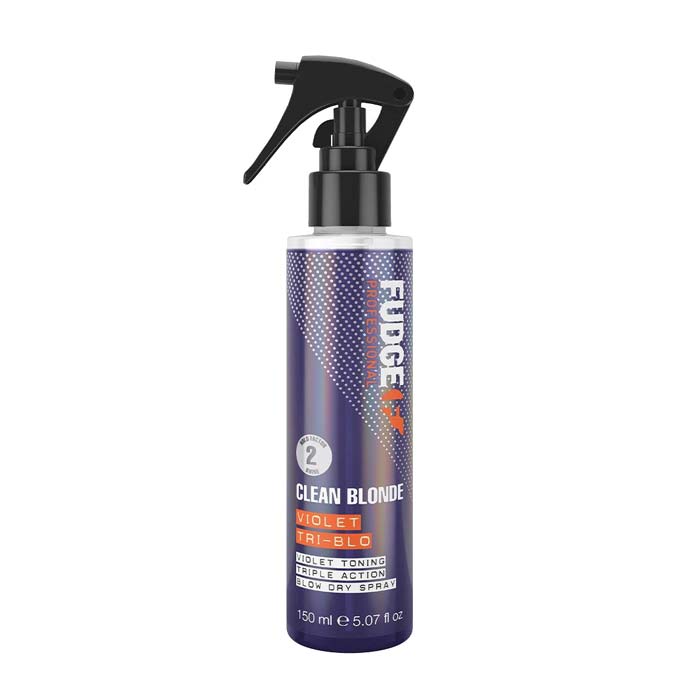 Fudge Clean Blonde Violet Tri Blo Prime Shine Protect Blow Dry Spray 150ml