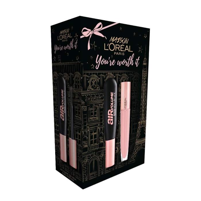 Swish Giftbox L Oréal Paris Air Volume 30H Mega Black + Paradise Balm-in-gloss