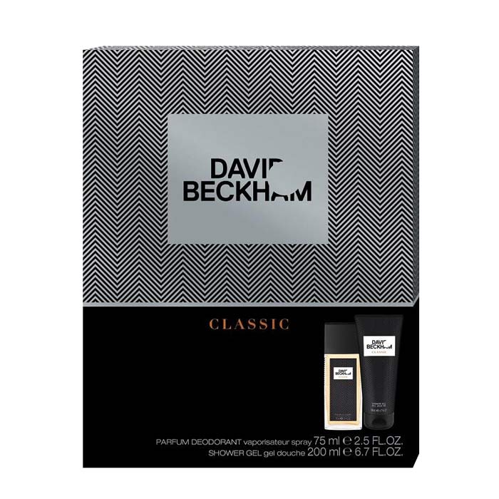 Swish Giftset David Beckham Classic Deo Spray 75ml + Shower Gel 200ml