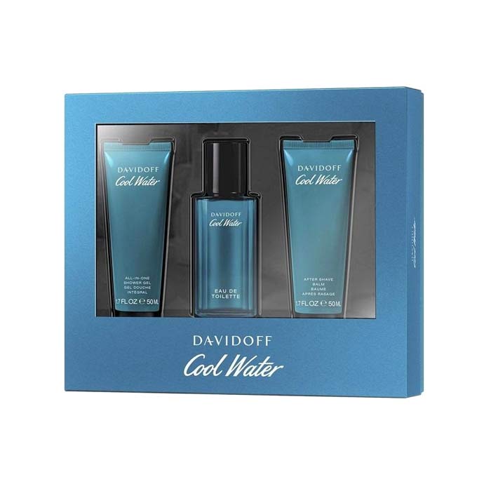 Giftset Davidoff Cool Water Edt 40ml + Shower Gel 50ml + After Shave 50ml