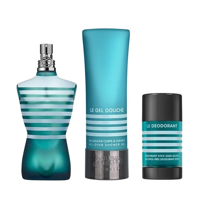 Swish Giftset Jean Paul Gaultier Le Male Edt 125ml + Aftershave Balm 50ml + Deodorant Stick 75g