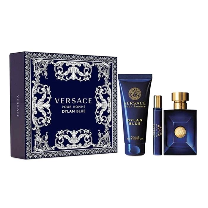 Swish Giftset Versace Pour Homme Dylan Blue Edt 100ml + Edt 10ml + SG 150ml