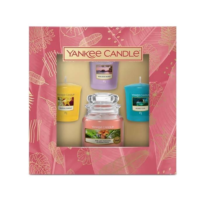 Giftset Yankee Candle 1 Small Jar 3 Votive Candles - The Last Paradise