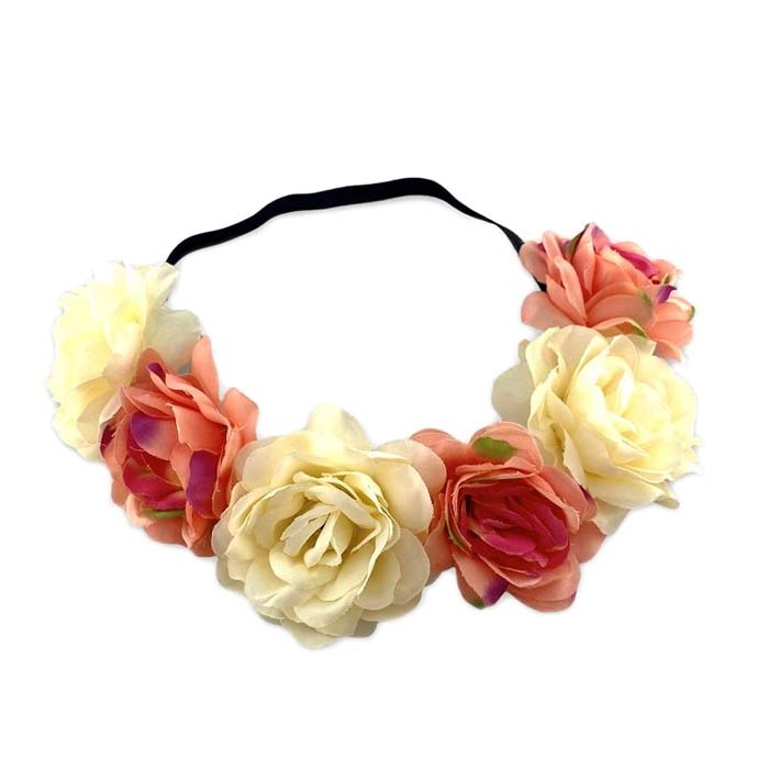Hairband Blossom Big - Off White Pink