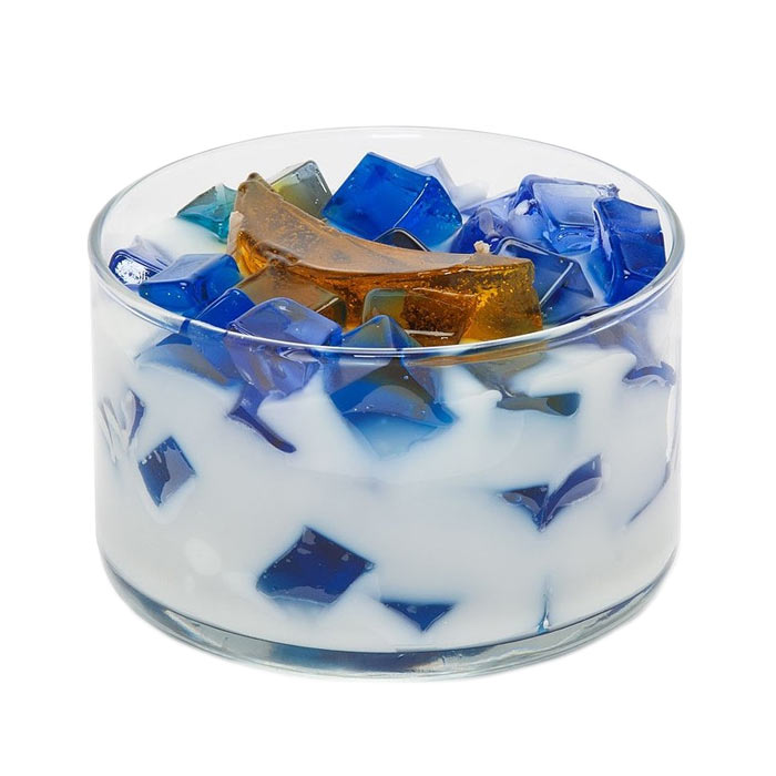 Primal Elements 2-Wick Color Bowl Candle Midnight Moon