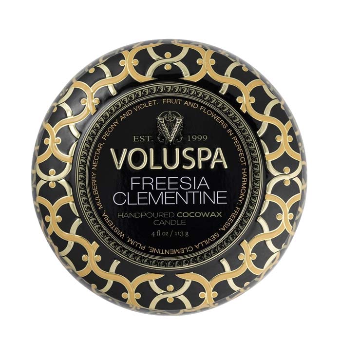 Voluspa Decorative Tin Candle Freesia Clementine 113g