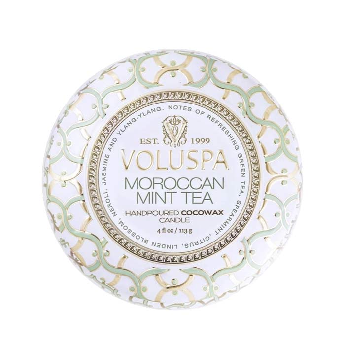 Voluspa Decorative Tin Candle Moroccan Mint Tea 113g