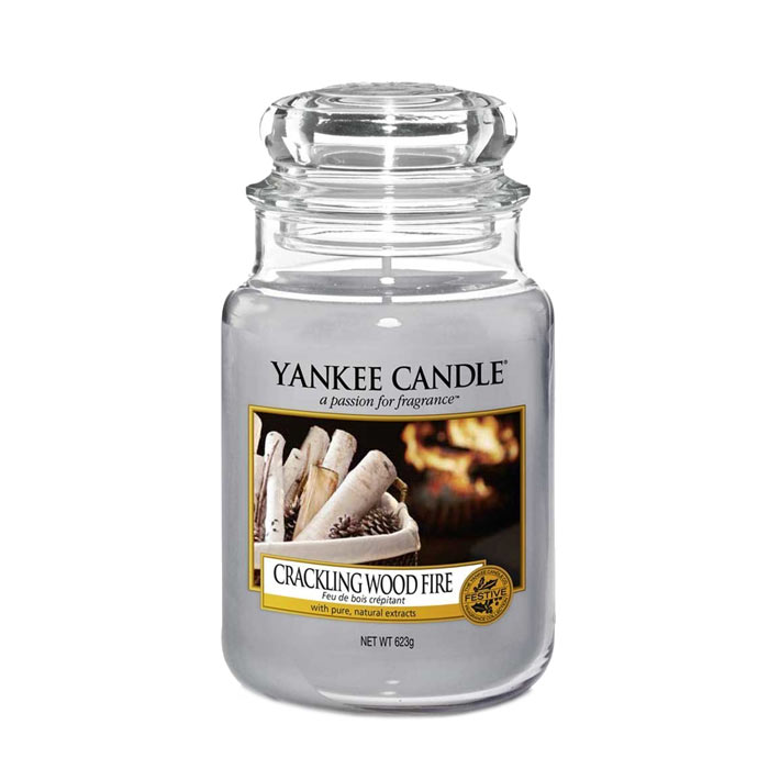 Yankee Candle Classic Large Crackling Wood Fire 623g