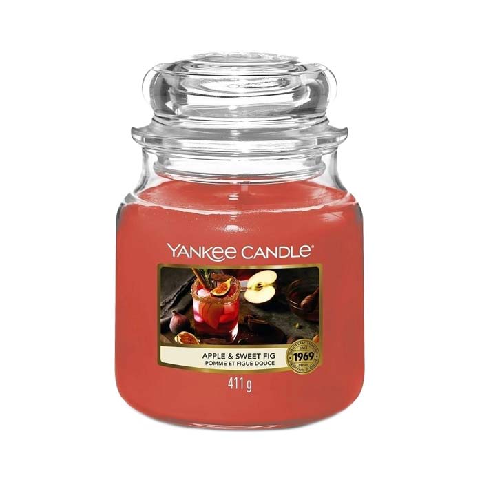Yankee Candle Classic Medium Jar Apple and Sweet Fig 411g